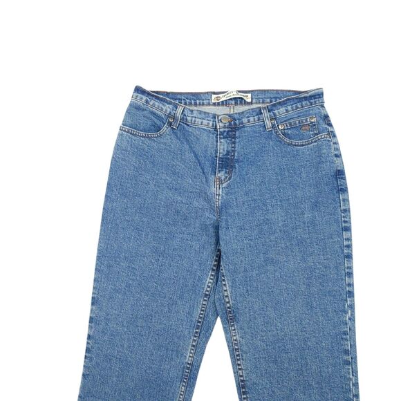 Harley Davidson Jeans Women’s 14 P Medium Wash Denim Straight Leg Biker (READ) - Picture 6 of 16